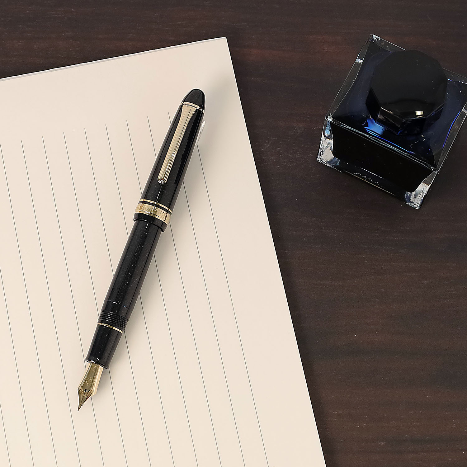 Sailor 1911L 18k Shining Black GT Fountain pen - Vulpen / Fountain